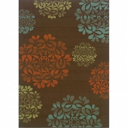 Sphinx By Oriental Weavers Rug, Montego 2635N 6x9 Rectangle - Brown/ Blue-Polypropylene M2635N200290ST